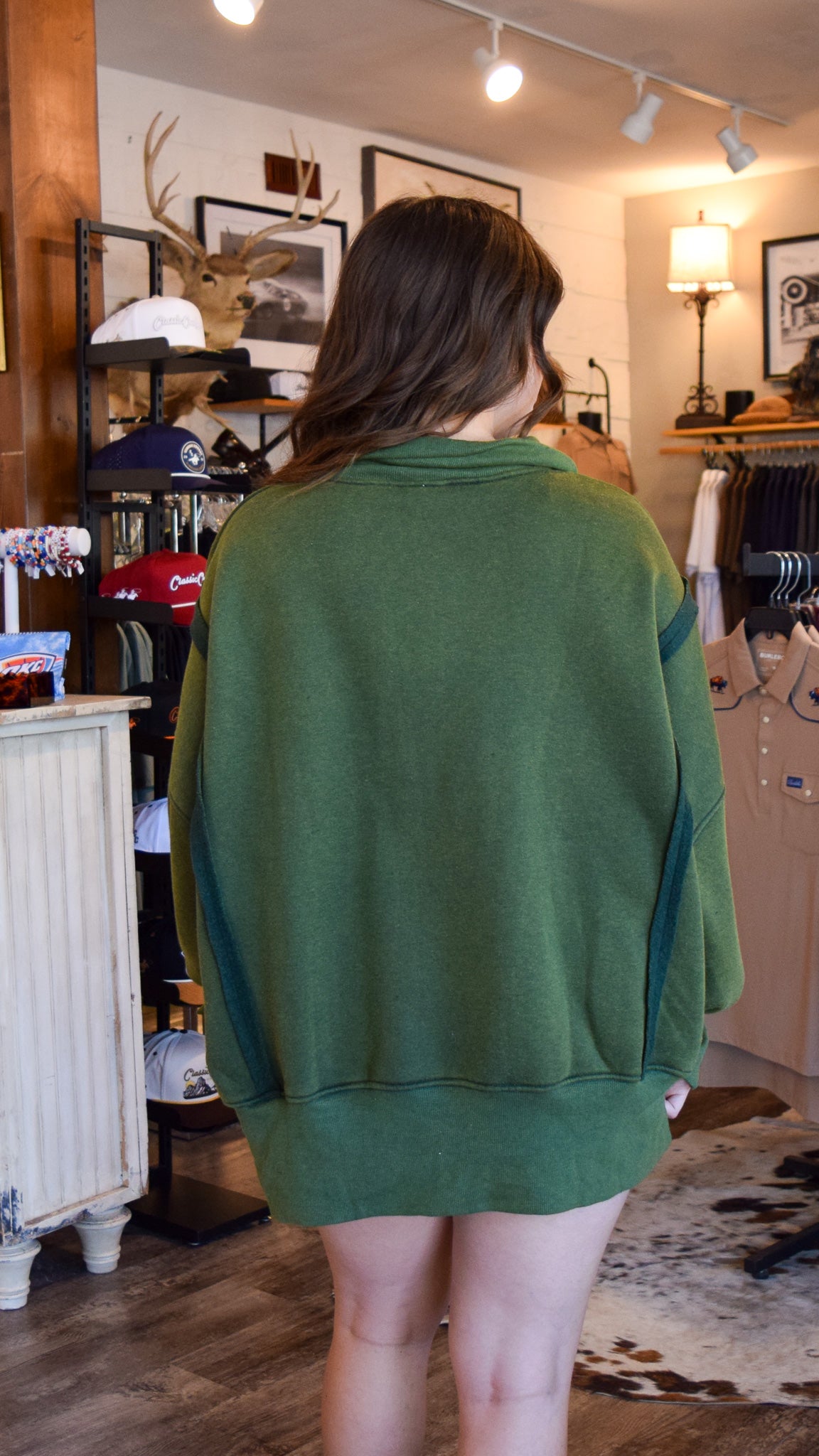 Oversized green sweater