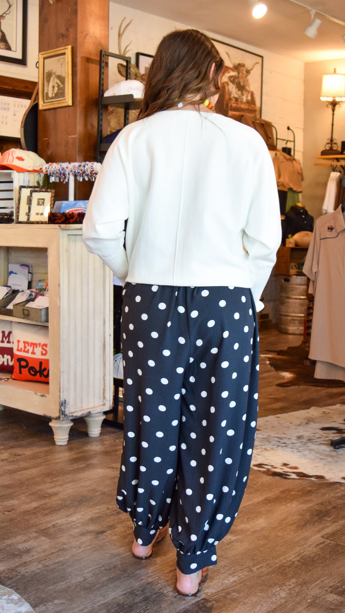 White dolman sleeve sweater