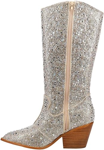 Glitzy Rhinestone Dress Boot