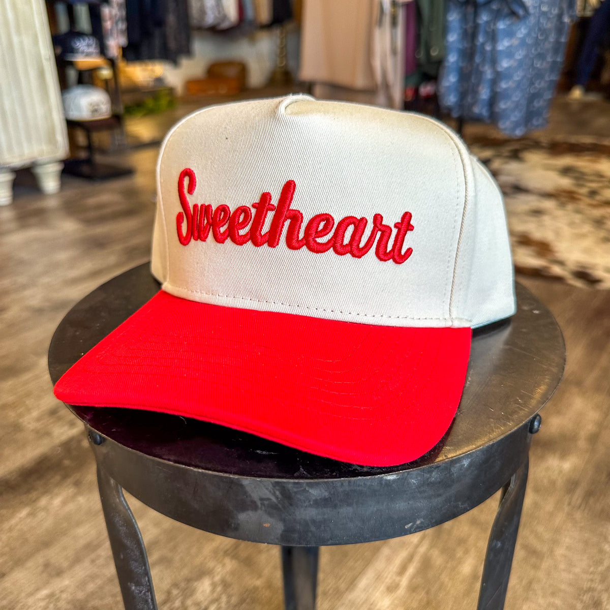 Red & Cream “SWEETHEART” Trucker Hat