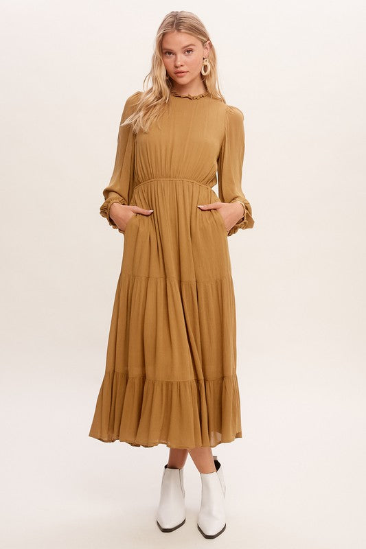 Feminine Boho Maxi Dress