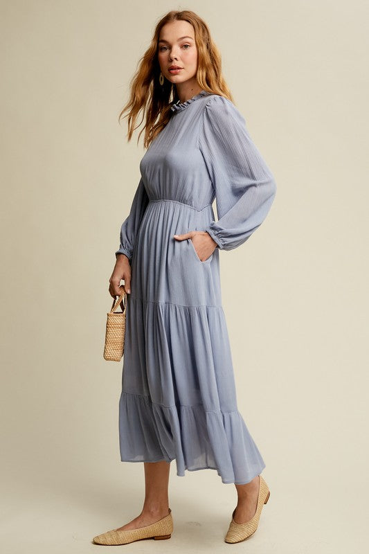 Feminine Boho Maxi Dress