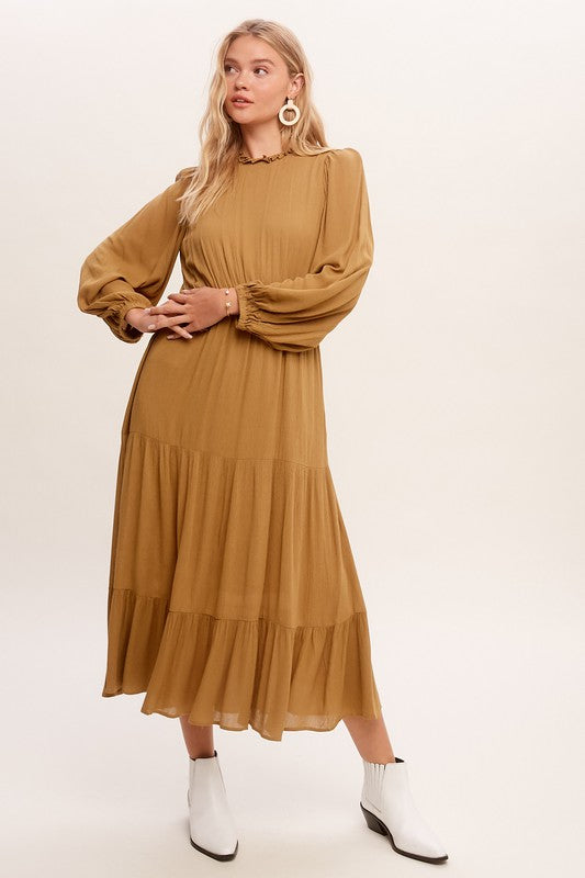 Feminine Boho Maxi Dress