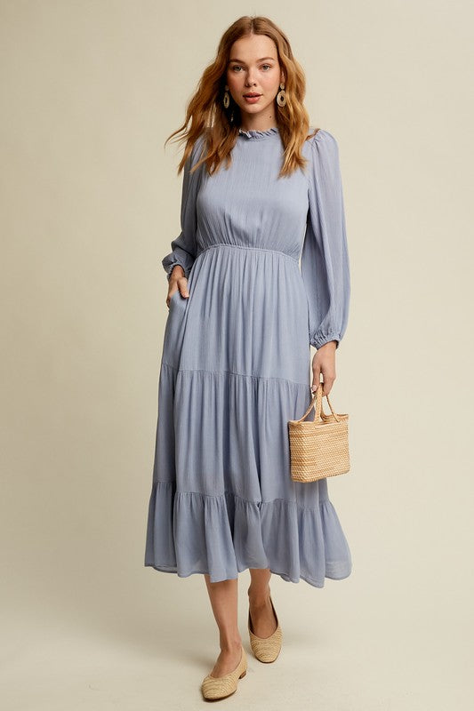 Feminine Boho Maxi Dress