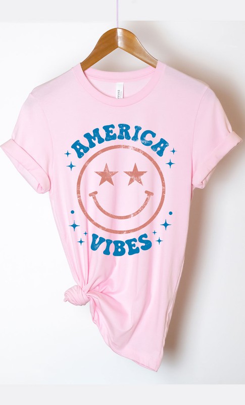 Vintage America Vibes Smiley Graphic Tee