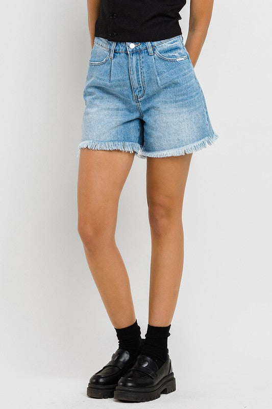 Super High Rise Pleats Shorts