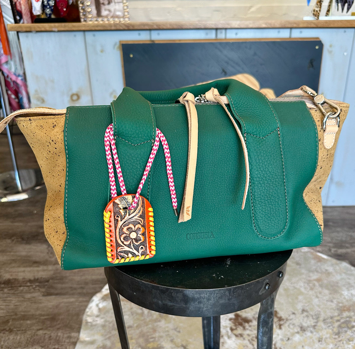 Consuela City Satchel, Teal