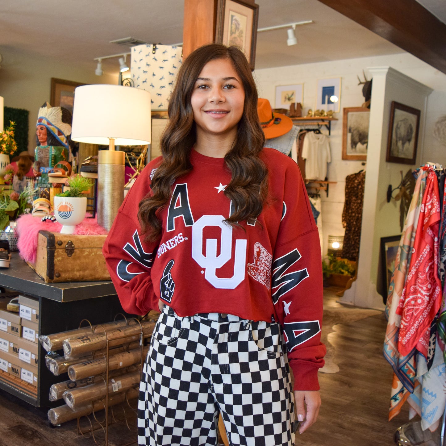 OU Sooner Cropped Sweatshirt