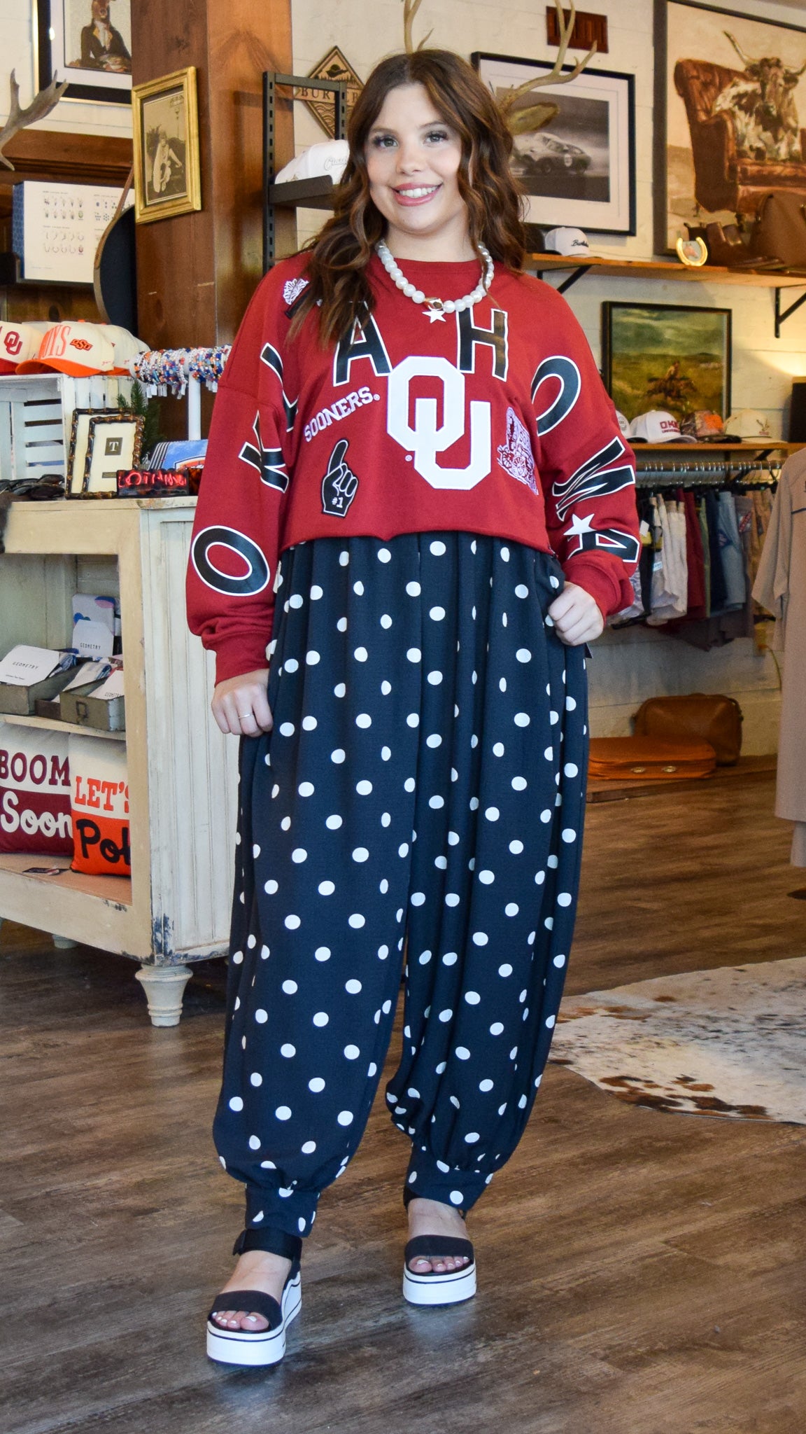 University of Oklahoma game day crew neck