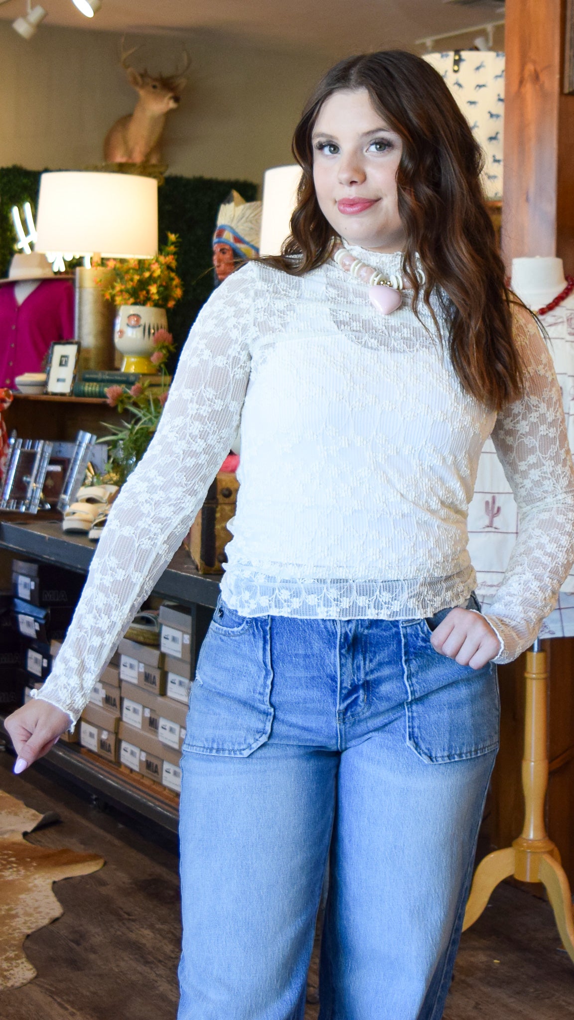 White Lace layering top