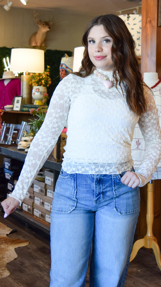White Lace layering top