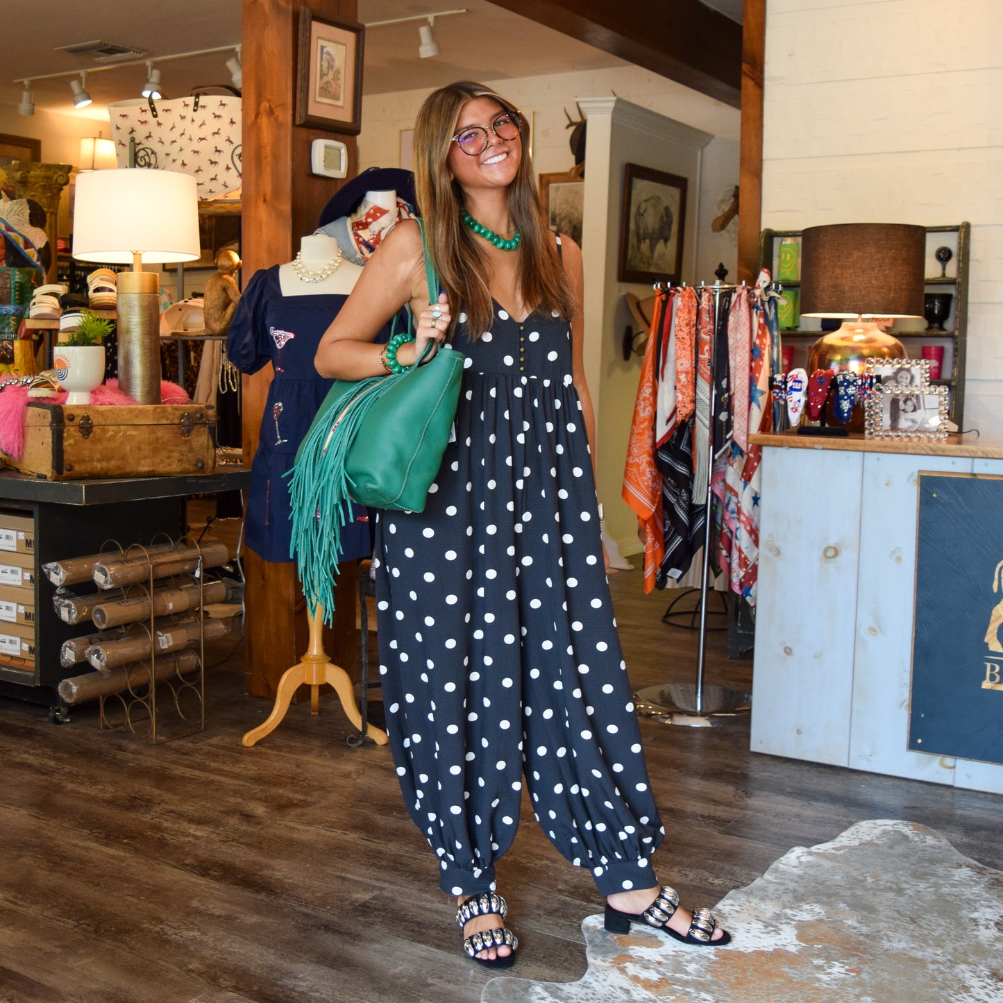 Black Polka Dot Romper