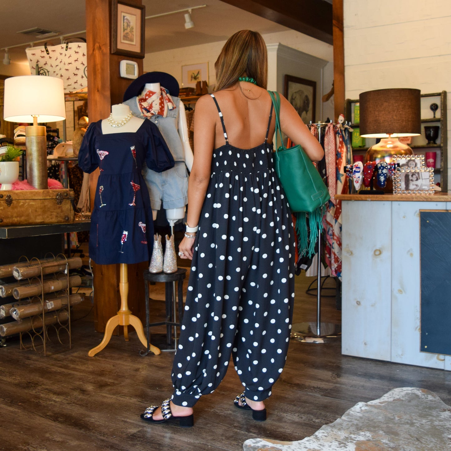 Black Polka Dot Romper