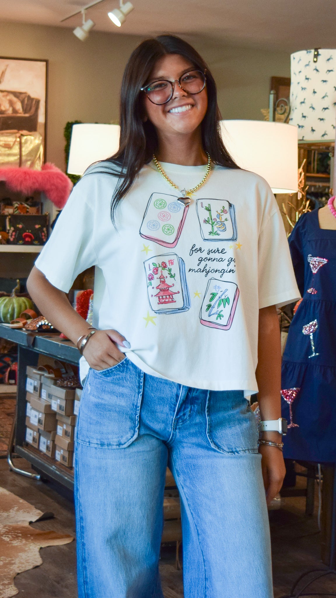 Poppy & Pine Mahjong Shirt