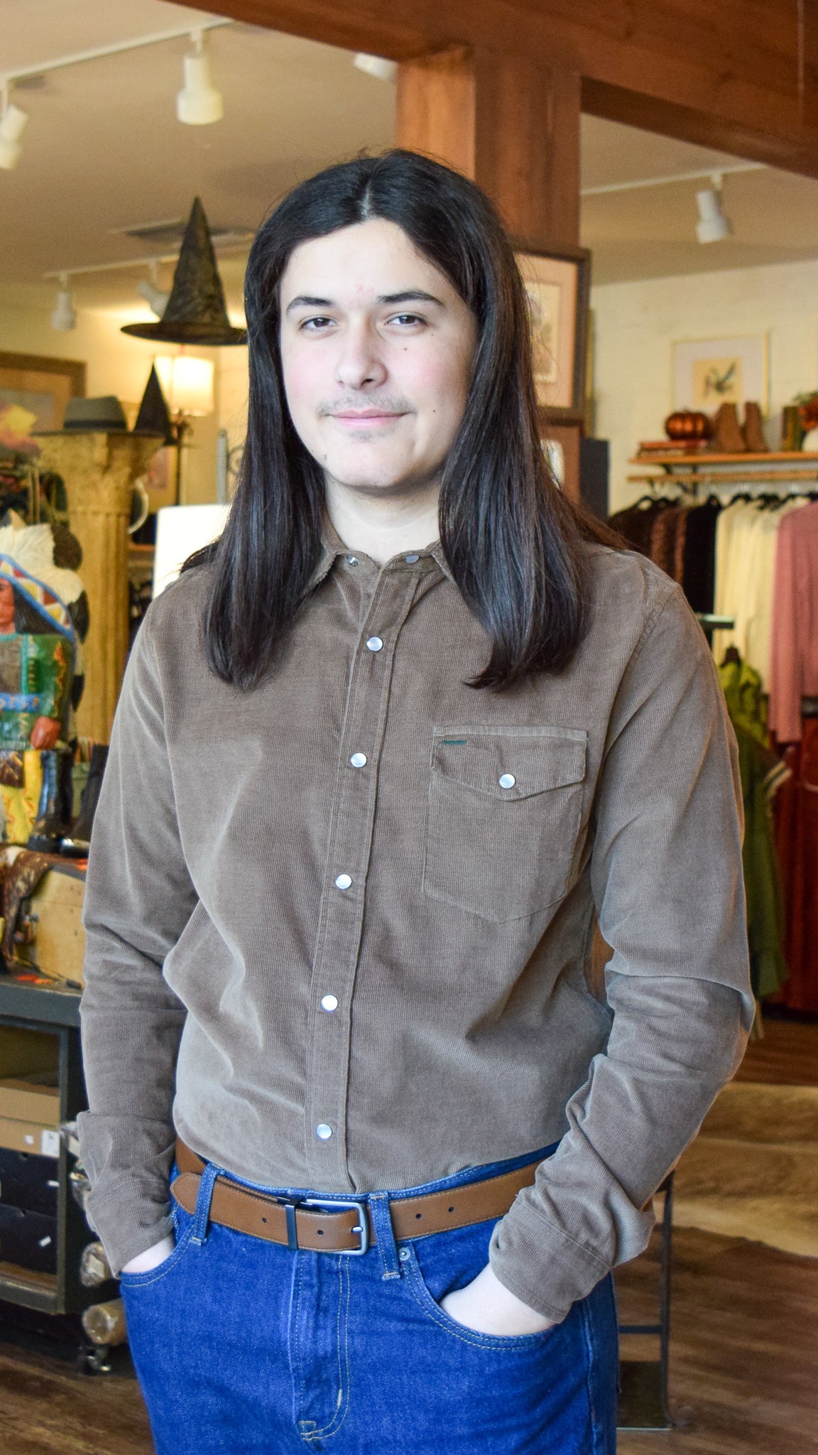 Brown Corduroy button-down shirt