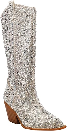 Glitzy Rhinestone Dress Boot