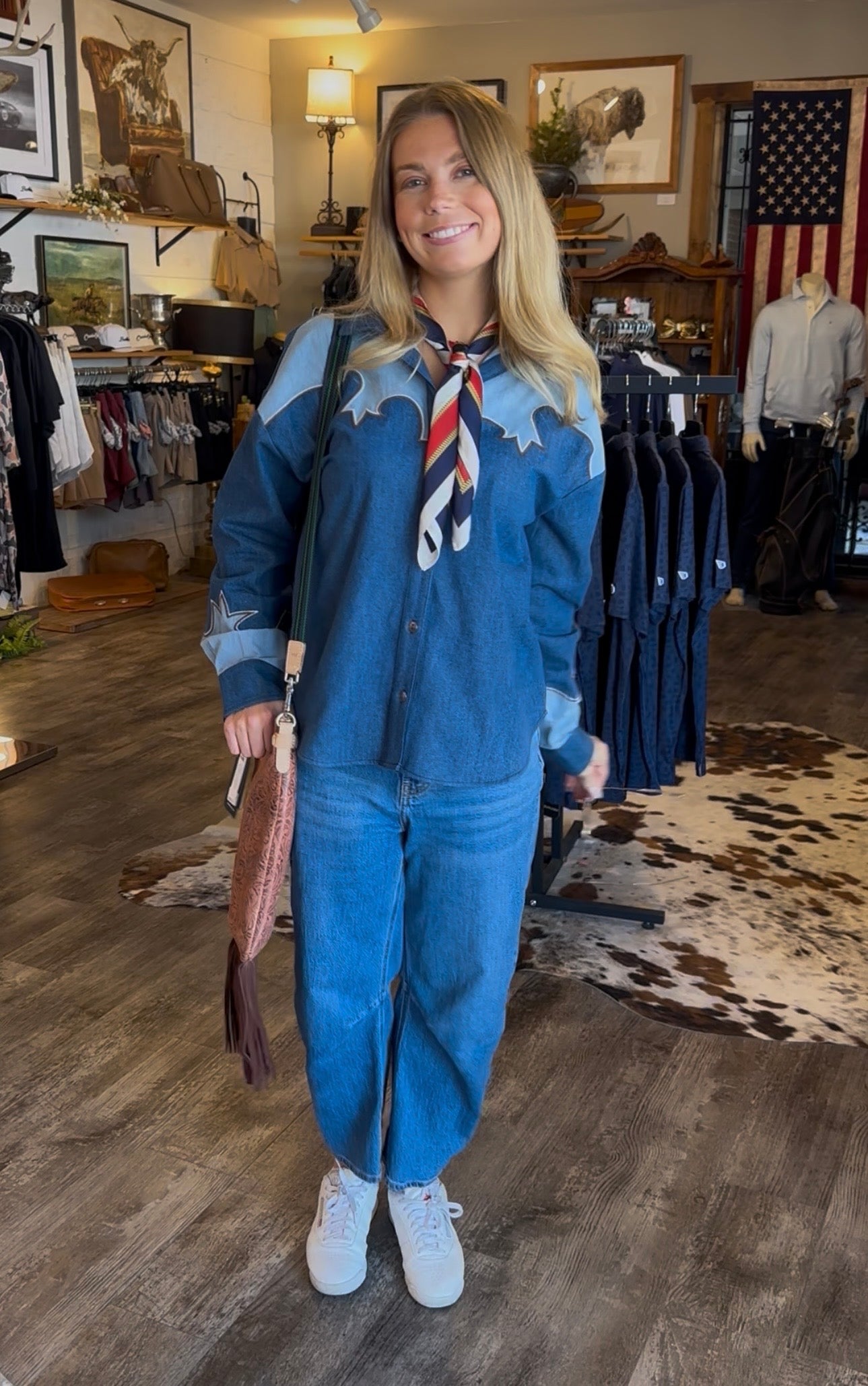 Western Long Sleeve Denim Shirt