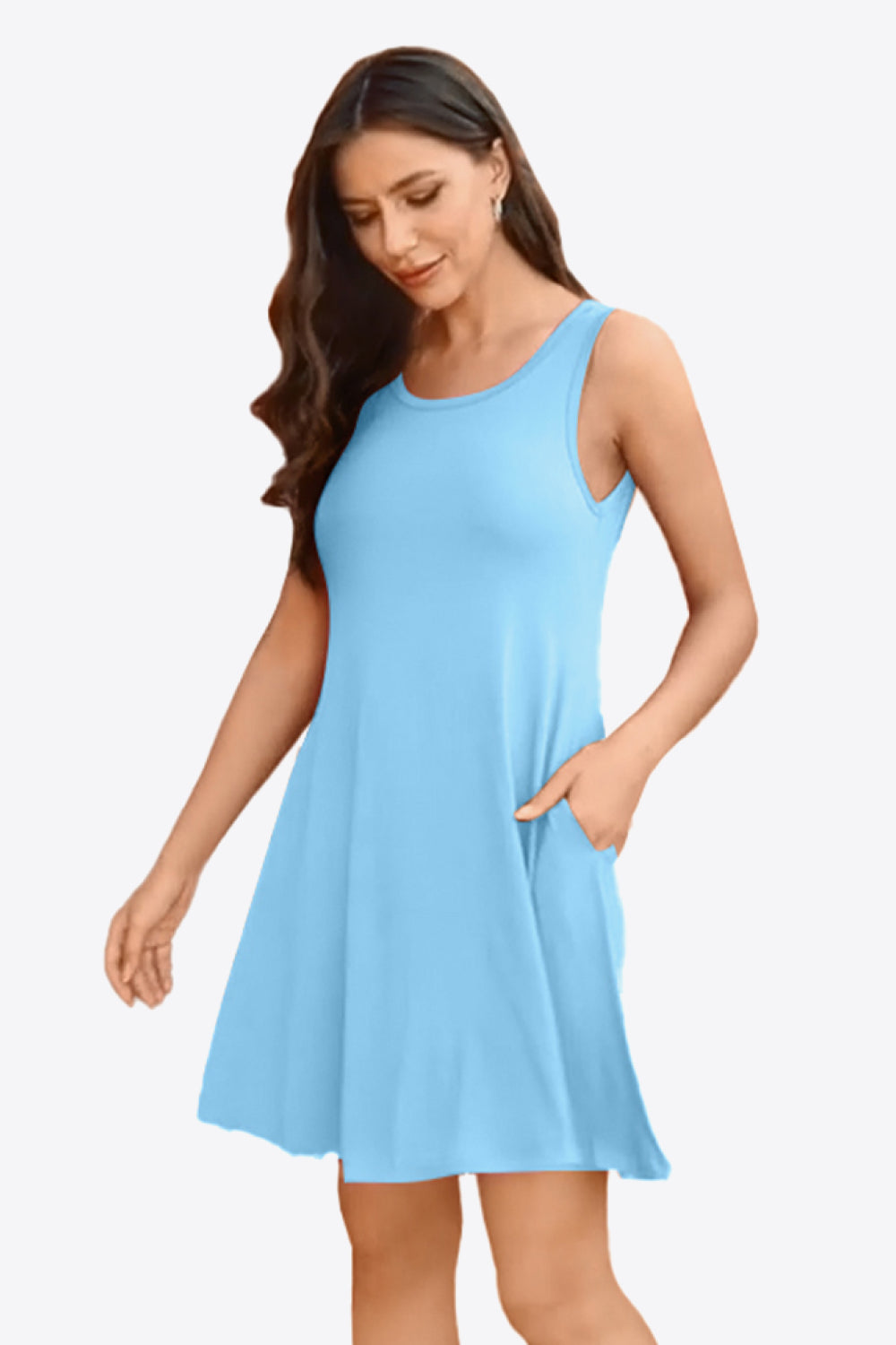 Sleeveless Dress with Pockets